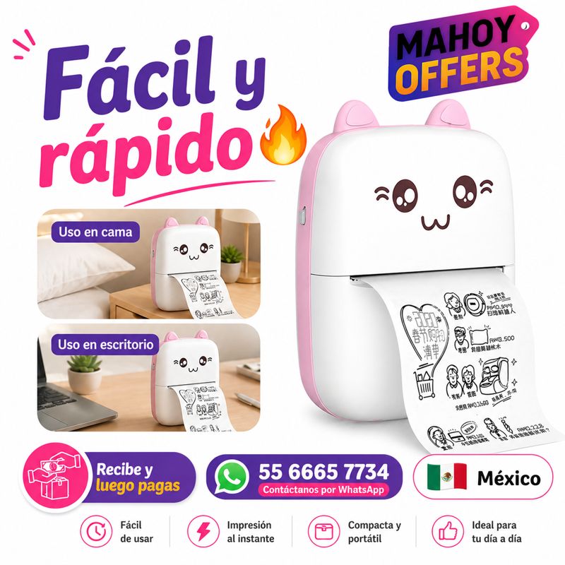 Mini Impresora Térmica Portátil Bluetoot