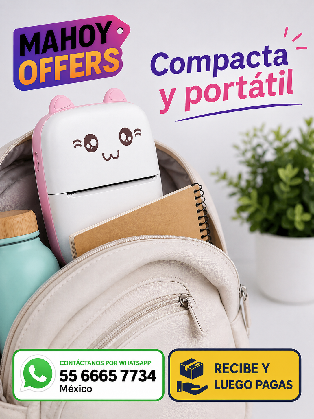 Mini Impresora Térmica Portátil Bluetoot