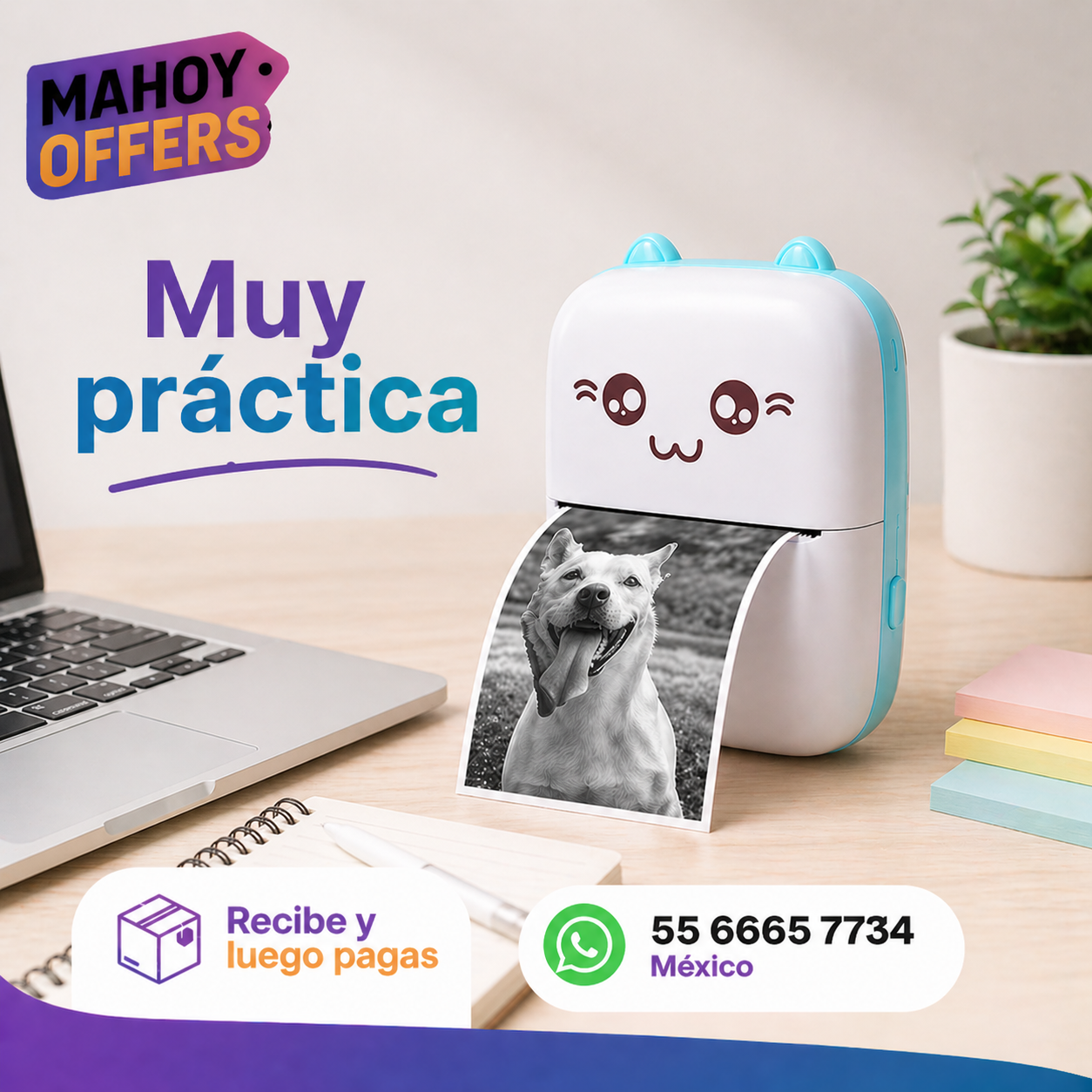 Mini Impresora Térmica Portátil Bluetoot