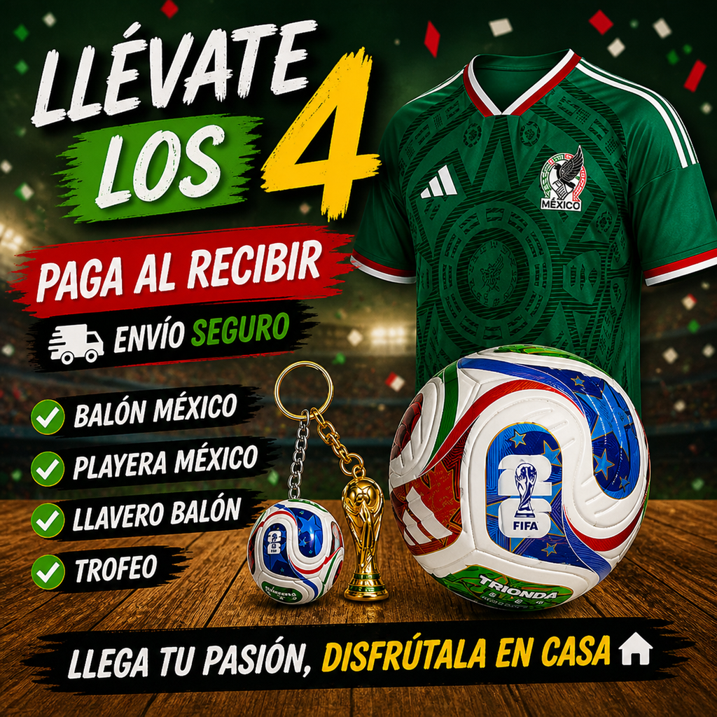 ⚽ Combo Mexicano Balón Jersey Llavero Copa