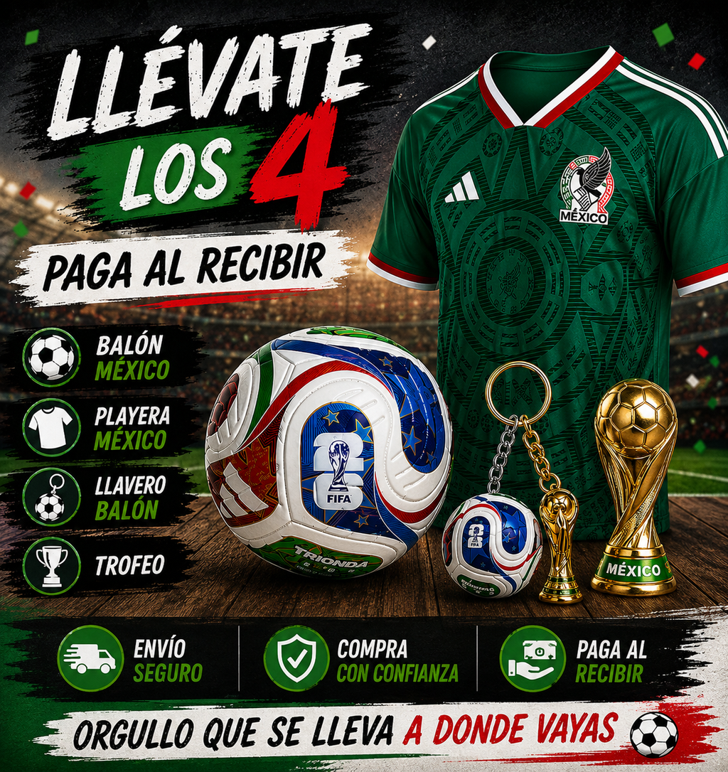 ⚽ Combo Mexicano Balón Jersey Llavero Copa
