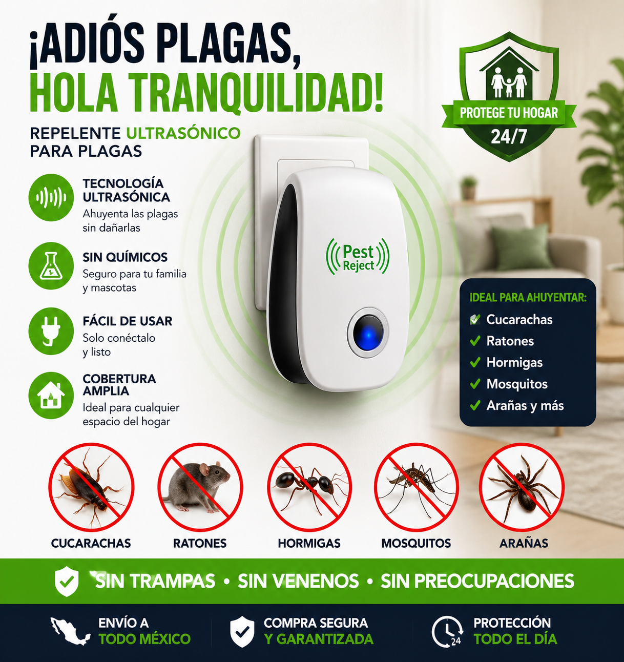 Repelente Ultrasónico 🎁 OFERTA en el Carrito de Compra