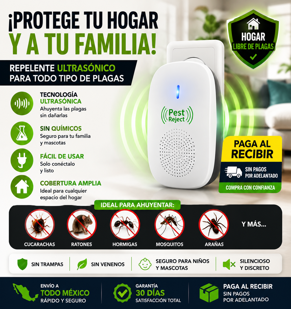 Repelente Ultrasónico 🎁 OFERTA en el Carrito de Compra